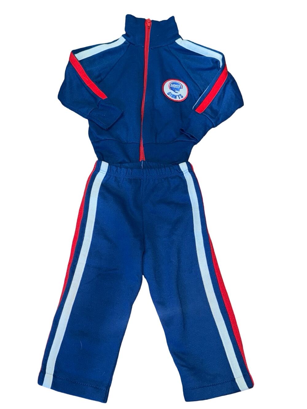 Vintage 2T 80s 90s New York Giants Licensed NFL Football Toddler Tracksuit RARE